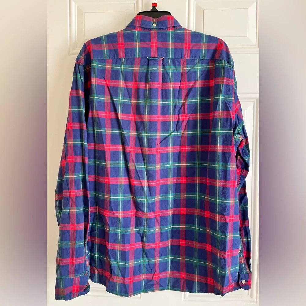 J. Crew Shirt Mens XL Tartan Plaid Oxford Button Down Long Sleeve Preppy Classic